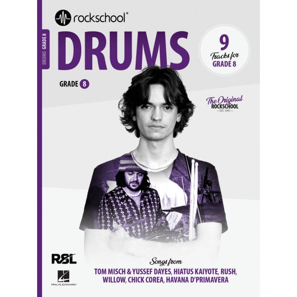 Rockschool Drums Grade 8 2024 (Book/Audio)